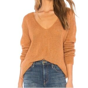 Free People Women's Gossamer Pullover Sweater Terracotta Brown Size Small #1906
